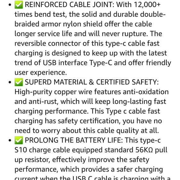 New 2 usb charging cords - Picture 4 of 6